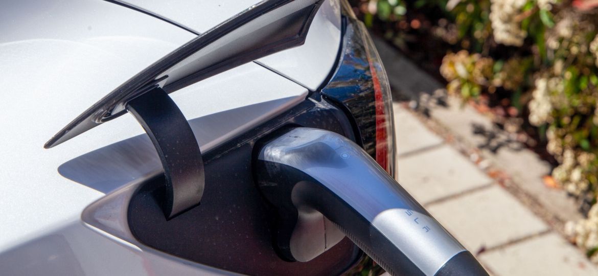 Charger connected to electric vehicle